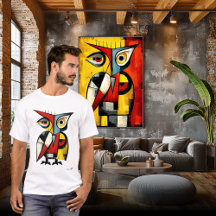 Abstrakter Expressionistischer Eulen Moderner Tier