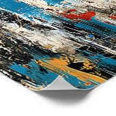 Abstrakter expressionistischer Rosenmalerei modern Poster (Ecke)