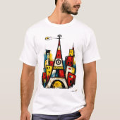 Abstrakter expressionistischer Stadtblick | Modern T-Shirt (Vorderseite)