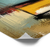 Abstrakter Expressionistischer Surfbrett – Symboli Poster (Ecke)