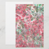 Abstrakter expressionistischer Tanz in Rosa und Gr Briefpapier (Vorne/Hinten)