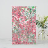 Abstrakter expressionistischer Tanz in Rosa und Gr Briefpapier (Stehend Vorderseite)