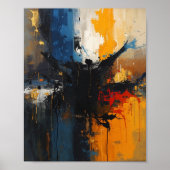 Abstrakter Expressionistischer Wandkunst Poster (Vorne)