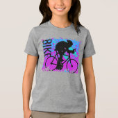 Abstrakter Fahrradfahrer Tri-Blend Shirt (Vorderseite)