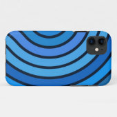 Abstrakter Fall "Black and Blue Curves" Case-Mate iPhone Hülle (Rückseite (Horizontal))