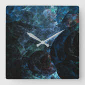 Abstrakter Fall Blue Opal für RAZR Quadratische Wanduhr (Vorderseite)