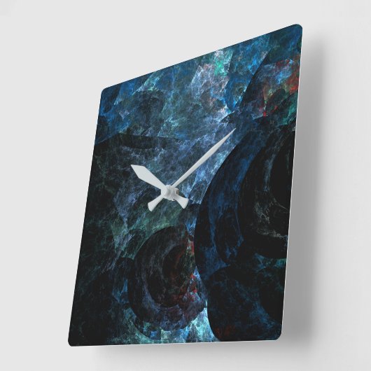 Abstrakter Fall Blue Opal für RAZR Quadratische Wanduhr (Winkel)