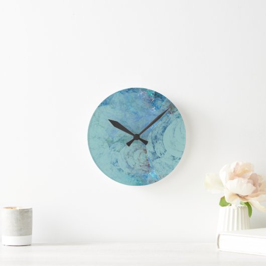 Abstrakter Fall Blue Opal für RAZR Runde Wanduhr (Zuhause)