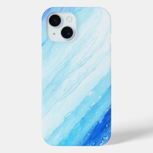 Abstrakter Fall für blaue Wasserfarbe Case-Mate iPhone Hülle (Rückseite)