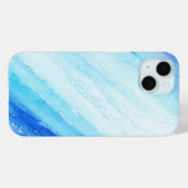 Abstrakter Fall für blaue Wasserfarbe Case-Mate iPhone Hülle (Rückseite (Horizontal))