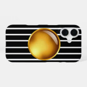 Abstrakter Fall Golden Horizon iPhone 16 Hülle (Rückseite (Horizontal))