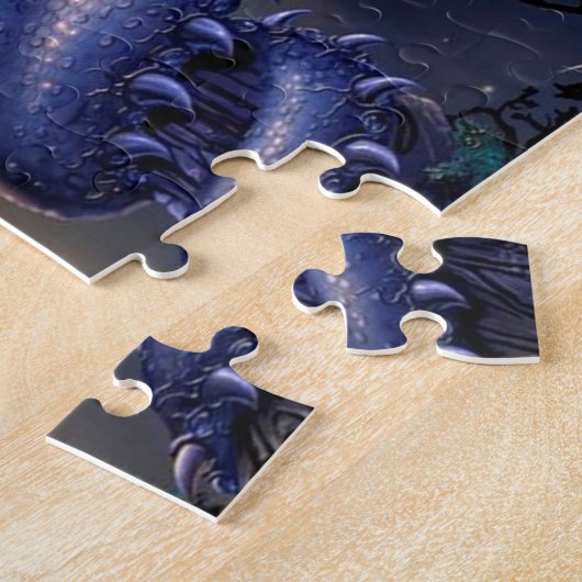 Abstrakter Fantasie-Drache-Mädchen-Flirt Puzzle (Seite)