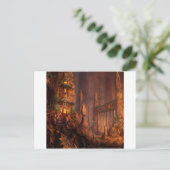 Abstrakter Fantasy-Feuertempel Postkarte (Stehend Vorderseite)