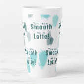 Abstrakter Farbabstrich Blau, Grau, Grün Milchtasse (Vorderseite)