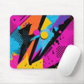 Abstrakter Farbabstrich im Retro-Comic-Stil (1) Mousepad (Mit Mouse)