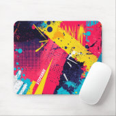 Abstrakter Farbabstrich im Retro-Comic-Stil (2) Mousepad (Mit Mouse)