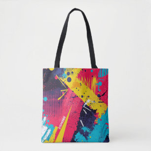 Abstrakter Farbabstrich im Retro-Comic-Stil (2) Tasche