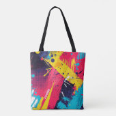 Abstrakter Farbabstrich im Retro-Comic-Stil (2) Tasche (Rückseite)