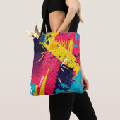 Abstrakter Farbabstrich im Retro-Comic-Stil (2) Tasche (Von Nahem)