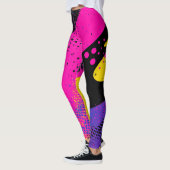 Abstrakter Farbabstrich im Retro-Comic-Stil (3) Leggings (Links)