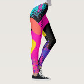 Abstrakter Farbabstrich im Retro-Comic-Stil (3) Leggings (Rechts)