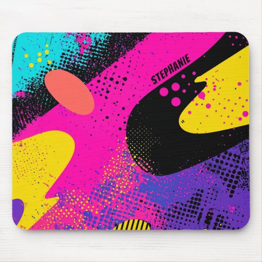 Abstrakter Farbabstrich im Retro-Comic-Stil (3) Mousepad (Vorne)