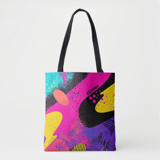 Abstrakter Farbabstrich im Retro-Comic-Stil (3) Tasche (Vorderseite)