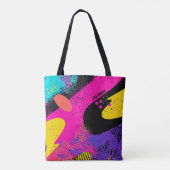 Abstrakter Farbabstrich im Retro-Comic-Stil (3) Tasche (Rückseite)
