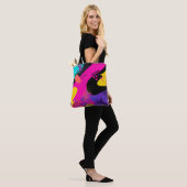 Abstrakter Farbabstrich im Retro-Comic-Stil (3) Tasche (Am Model)