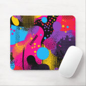 Abstrakter Farbabstrich im Retro-Comic-Stil (4) Mousepad (Mit Mouse)