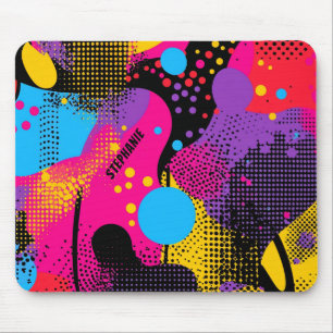 Abstrakter Farbabstrich im Retro-Comic-Stil (4) Mousepad