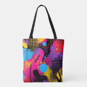 Abstrakter Farbabstrich im Retro-Comic-Stil (4) Tasche (Rückseite)