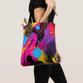 Abstrakter Farbabstrich im Retro-Comic-Stil (4) Tasche (Von Nahem)
