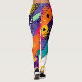 Abstrakter Farbabstrich im Retro-Comic-Stil (5) Leggings (Rückseite)
