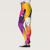 Abstrakter Farbabstrich im Retro-Comic-Stil (5) Leggings (Links)