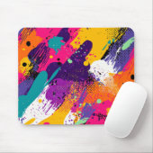 Abstrakter Farbabstrich im Retro-Comic-Stil (5) Mousepad (Mit Mouse)