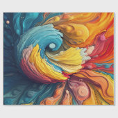 Abstrakter Farbanstrich Spritzer Art (12) Geschenkpapier (Flach)