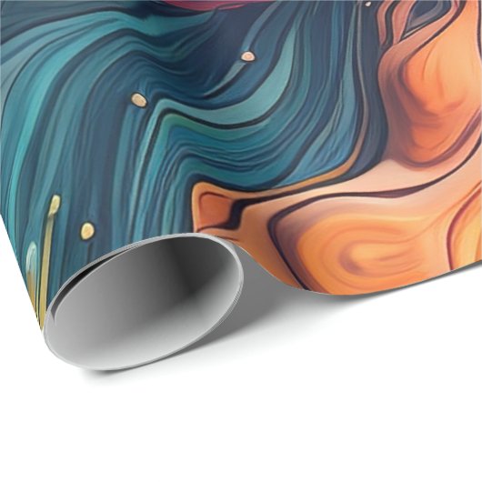 Abstrakter Farbanstrich Spritzer Art (12) Geschenkpapier (Rolleneckpunkt)