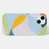 Abstrakter Farbblock Art Custom Monogram Initial Case-Mate iPhone Hülle (Rückseite (Horizontal))