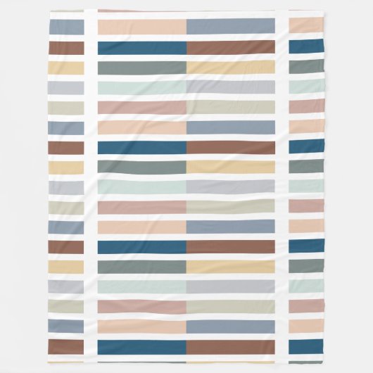 Abstrakter Farbblock Erdung des mehrfarbigen Strei Fleecedecke (Vorderseite)