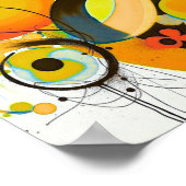 Abstrakter Farbblock Poster im Mid-Century-Modern- (Ecke)
