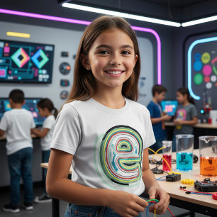 Abstrakter Farbbrief E Girls T-Shirt