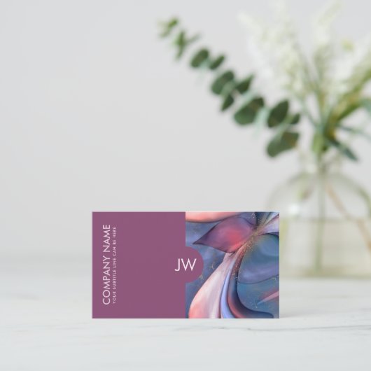 Abstrakter Farbdurchfluss Visitenkarte (Stehend Vorderseite)