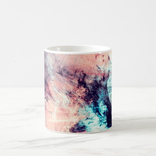 Abstrakter farbdynamischer Hintergrund mit Lichtri Kaffeetasse (Mittel)