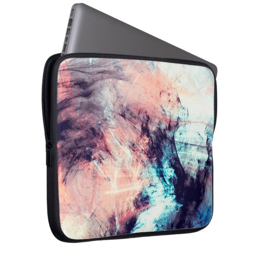 Abstrakter farbdynamischer Hintergrund mit Lichtri Laptopschutzhülle (Vorne Rechts)
