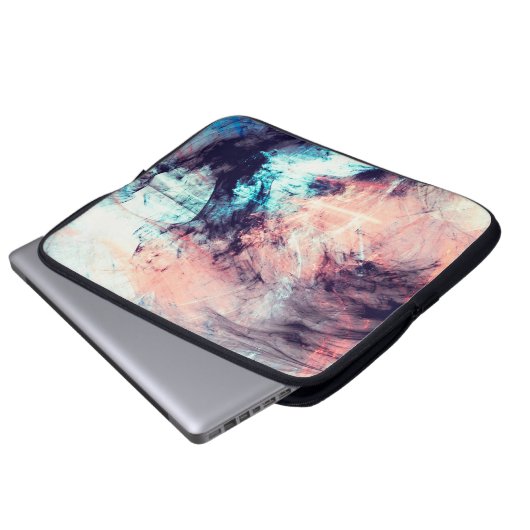 Abstrakter farbdynamischer Hintergrund mit Lichtri Laptopschutzhülle (Vorne Knopf)