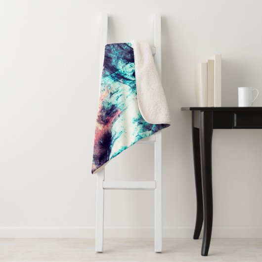 Abstrakter farbdynamischer Hintergrund mit Lichtri Sherpadecke (Beispiel)