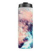 Abstrakter farbdynamischer Hintergrund mit Lichtri Thermosbecher (Vorderseite)