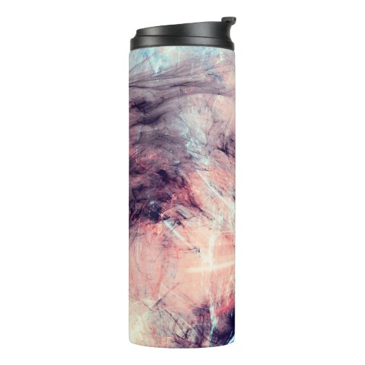 Abstrakter farbdynamischer Hintergrund mit Lichtri Thermosbecher (Nach links gedreht)