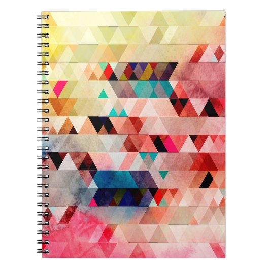 Abstrakter, farbenfroher Aquarellhintergrund Notizblock (Vorderseite)
